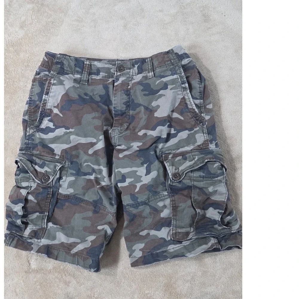 American Eagle Flex Camouflage Cargo Shorts Men's Size 33(32) Cotton GOOD